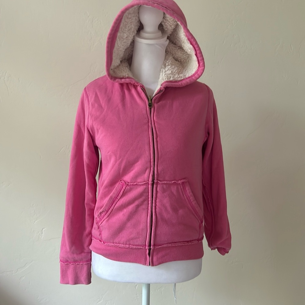 Butter Super Soft Fleece lined Hoodie. Pink with Rhinestone pattern. Medium